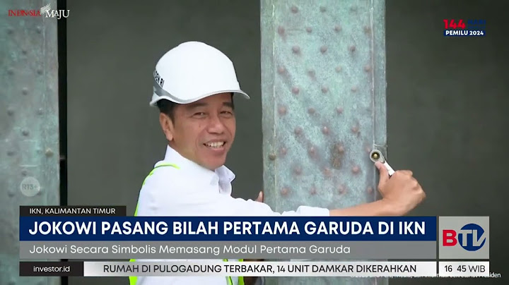 Jokowi Pasang Bilah Pertama Istana Garuda Sebagai Kantor Presiden di IKN
