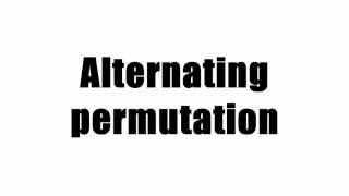 Alternating permutation