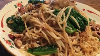 「塩辛パスタ」作り方