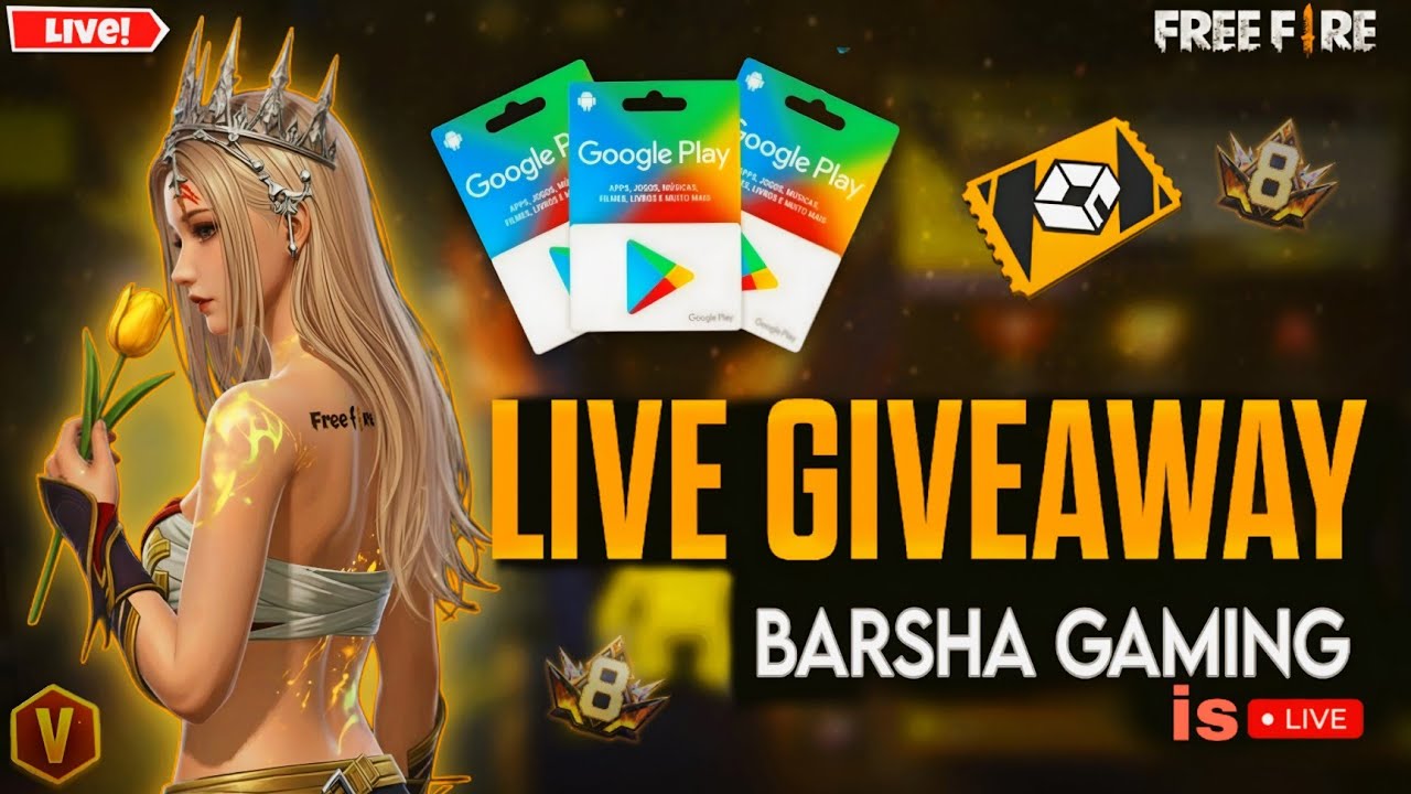 FREE FIRE LIVE 😍GIVEAWAY CUSTOM ROOM | FF LIVE 💎REDEEM CODE GIVEAWAY✅ | BARSHA LIVE💕