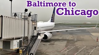 Full Flight: United Airlines B737-800 Baltimore to Chicago (BWI-ORD)