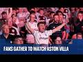 Fans gather to watch Aston Villa play Freiburg in Europa League final at the Utilita Arena