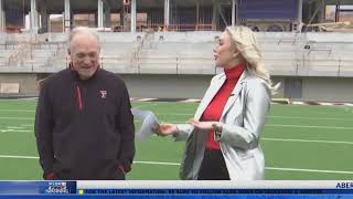 The Jones AT&T stadium renovations walk and talk with Joey McGuire  aired on CBS Super Bowl (post).