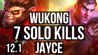 WUKONG vs JAYCE (TOP) | Rank 4 Wukong, 7 solo kills, 2.0M mastery, 14/3/11 | NA Grandmaster | 12.1