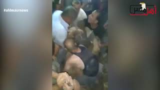لحظة استخراج مصابي عقار المنوفية من تحت الأنقاض