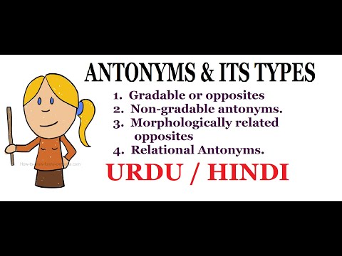 What is Antonym? Types of Antonyms. | Definition with Examples | Urdu / Hindi