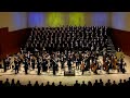 The atlanta symphony orchestra  chorus perform the state anthem of ukraine