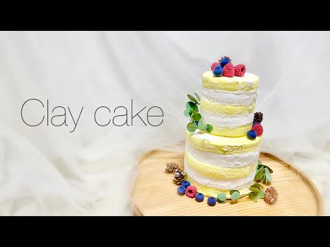 クレイケーキの作り方・100円均一・ハーフバースデー・粘土 - YouTube