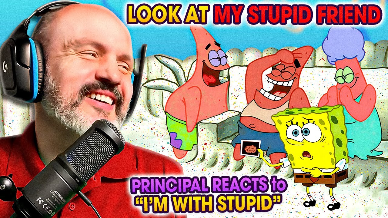 School Principal Reacts - SpongeBob SquarePants S2E17 "I'm With Stupid" Reaction Video #spongebob