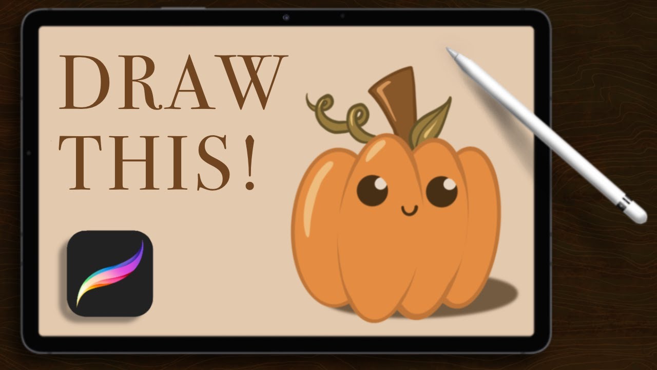 How To Draw a Cute Fall PUMPKIN! || Procreate Art Tutorial