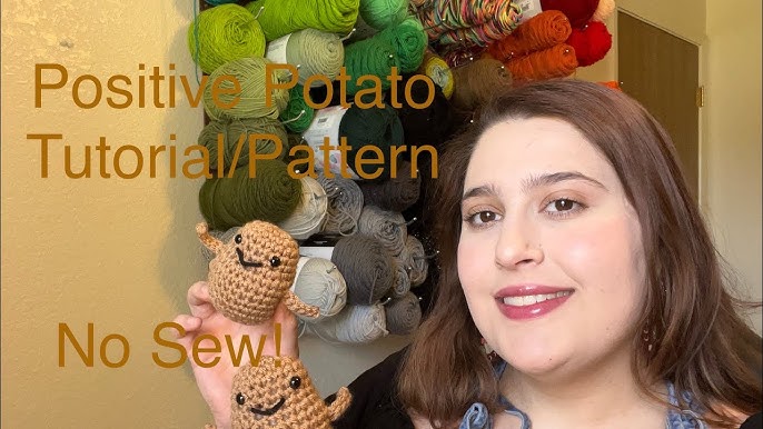 Positive Potato free crochet pattern tutorial for beginners. Best Christmas  present 🎁 