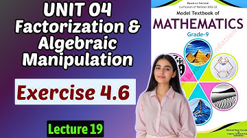 Exercise 4.6 | Chapter 4 Factorization & Algebraic Manipulation | Class 9 Math Federal Book 2025