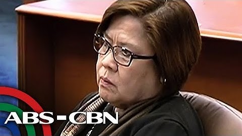 TV Patrol: Peke ang ebidensya ni Aguirre -- De Lima