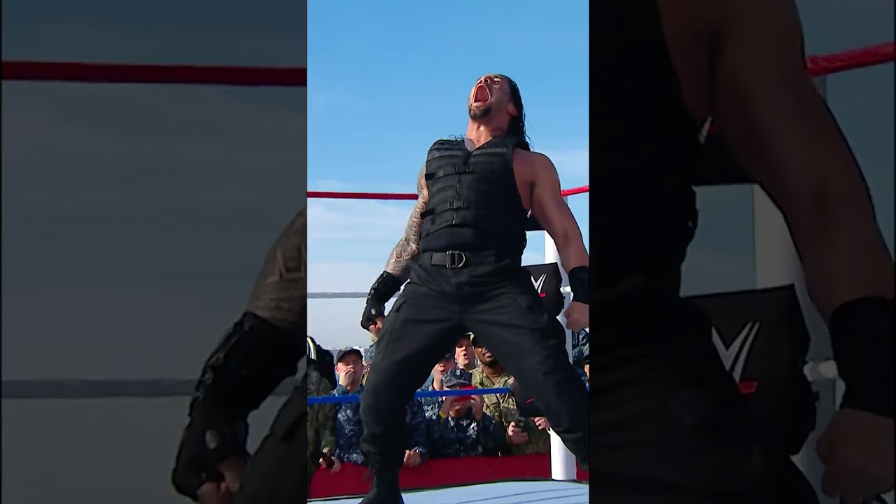 The Shield added a little extra something in 2017 to honor the troops in attendance #VeteransDay The Shield added a little extra something in 2017 to honor the troops in attendance #VeteransDay