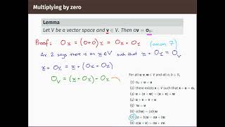 L30: using the vector space axioms