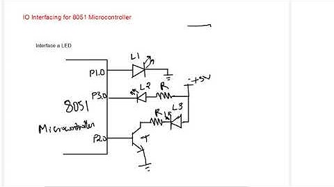 8051 IO interfacing - LED and Switch