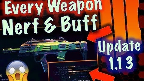 Every Weapon NERF and BUFF (Black Ops 4 Patch Update 1.13) | SPITFIRE NERF - SAUG NERF and MORE