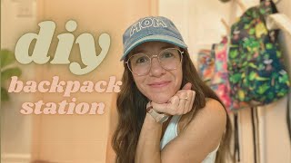 Diy Backpack Station// Entryway Makeover
