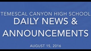 8.15.16 - TC Daily Announcements