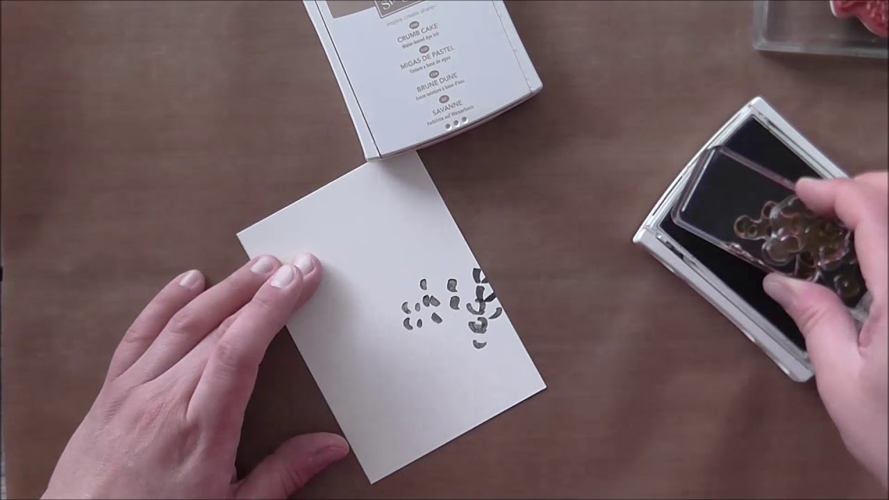 Stampin Up! Swirly Frames Abstract Impressions Animal Card