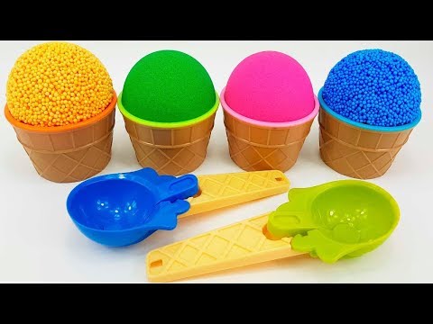 Jogue com Copos de Sorvete de Espuma Cinética Sand & Play / Surpresa Kinder