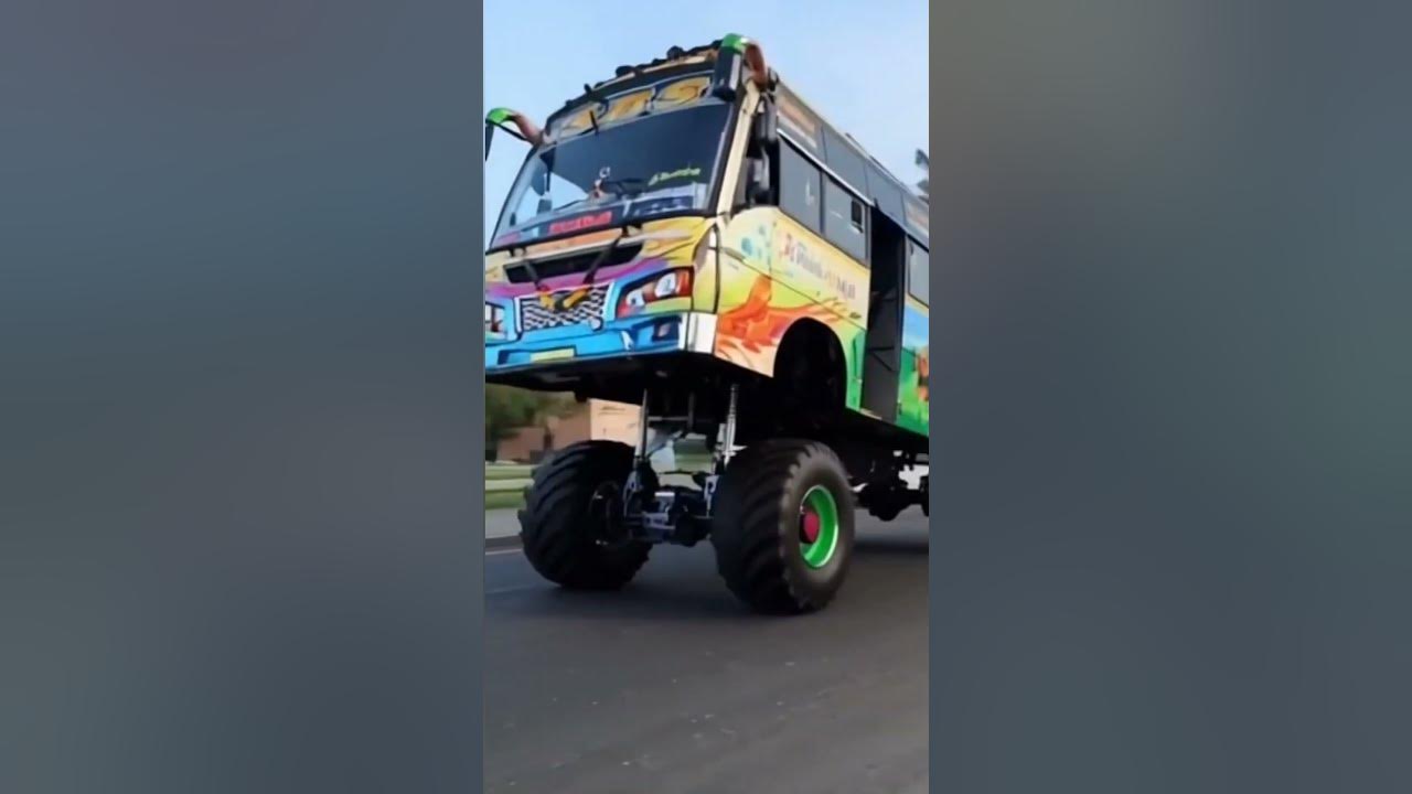 Beautiful Bus Monster conversion #song #aiedits #automobile #automotiveedit #monstertruck #ai#aivfx