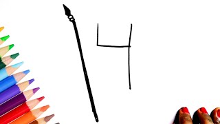 How To Draw Maharana Pratap With Number 4 - Step By Step For Beginners Everyone