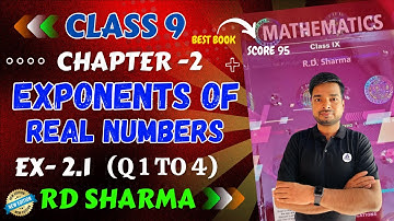 RD Sharma Class 9 Maths Chapter 2 Exponents of Real Numbers Exercise 2.1Q 1 to 4 New Edition