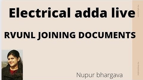 JOINING DOCUMENTS OF RVUNL- ELECTRICAL✓✓#rvunl