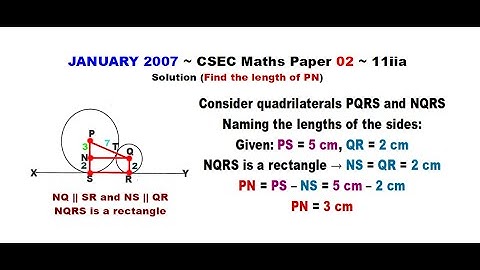 Paper2-CSEC-MATHS-395 ~ Circle Geometry & The Length PN ~ January 2007 Number 11iia