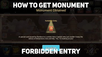 Crusaders Quest - How to get Monument - Forbidden Entry