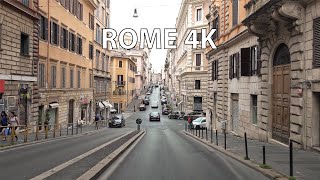 Rome 4K  Morning Drive  Driving Downtown