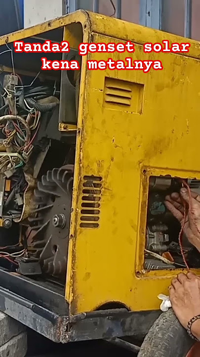 tanda genset solar kena metalnya. suara kasar