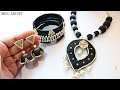 DIY|| How to make Black Silk Jewellery Set| By MISS. ARTOFY