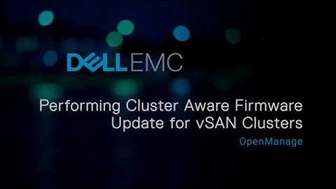 Performing Cluster Aware Firmware Update for vSAN clusters