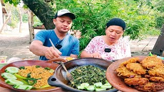 Pertama kali Mbah ibuk masak mie korea hot!