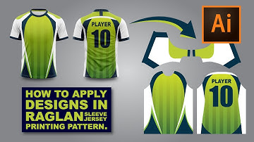 Applying Designs Over Raglan Sleeve Sublimation Printing Pattern In Adobe Illustrator.
