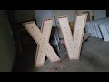 Como hacer letras gigantes con luces para quinceañera / cumpleaños XV 15 diy. marquee letters 4ft
