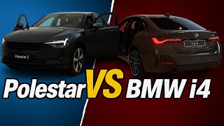 Polestar 2 VS BMW i4 M60 - Electric Sedan Showdown | Range, Performance \& Design 