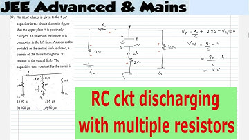8) RC circuit with initial charge and initial current | An 80 µC charge is given to the 4 µF