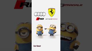 Audi R8 vs Ferrari SF90 minion style#funny #tiktok #foryou #status #trending #car #asmr #shorts #fy
