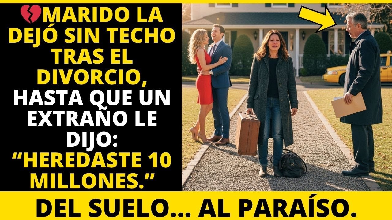 MARIDO LA DEJÓ SIN TECHO TRAS EL DIVORCIO, HASTA QUE UN EXTRAÑO LE DIJO: “HEREDASTE 10 MILLONES.”