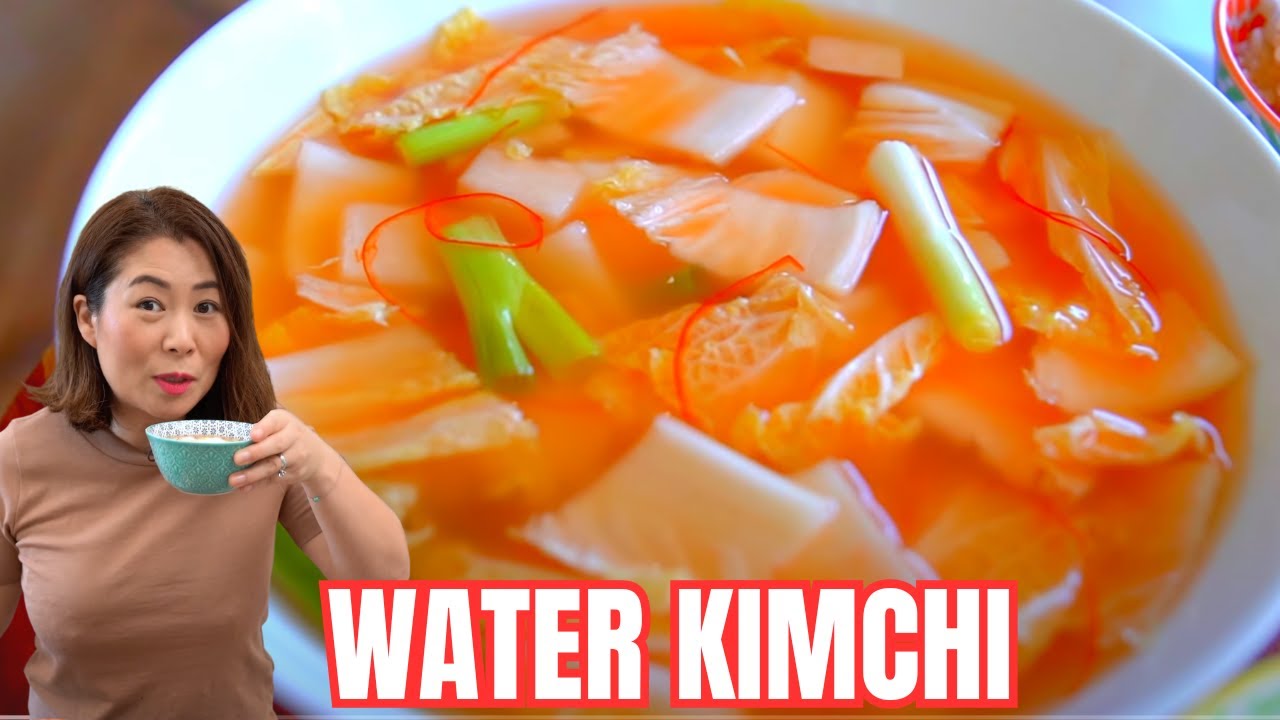 Water Kimchi Once it hits the lips, YOU CAN'T STOP EATING 😋 시원하고 깔끔한