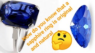 #shorts How do you know that a sapphire ring is original and natural