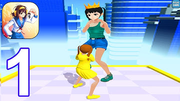 Giant Girl Rush - Gameplay Walkthrough Part 1 All Levels 1-5 Max Level (Android, iOS)