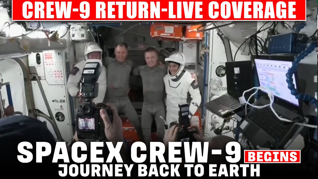 ⁣NASA astronauts Sunita Williams, Hague, Wilmore begin homecoming to Earth | SpaceX | ISS |Musk