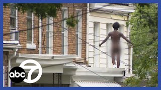 DC roof standoff ends after naked man comes down from tree