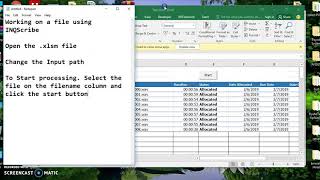 Working on a file using INQScribe