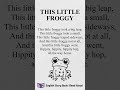 Learn english through poem  this little froggy  englishstories gradedreader englishpoem