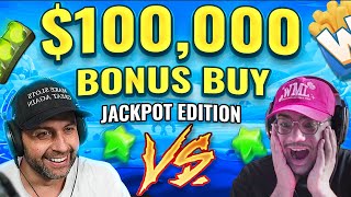 WE DID a $100,000 JACKPOT MODE BONUS BUY BATTLE AND THIS HAPPENED! Ft. @WatchGamesTV